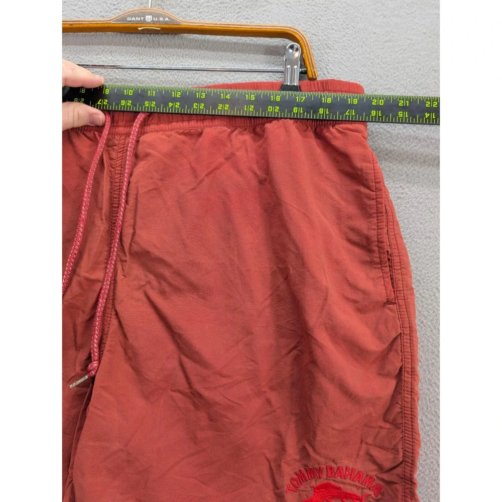 Tommy Bahama Relax Swim Trunks Mesh Lined Cargo Pockets Mens L Marlin Logo Beach